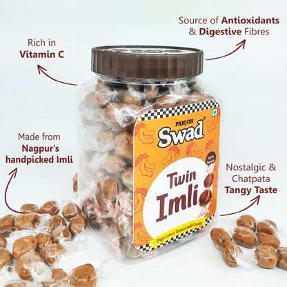 Swad Aam Papad & Twin Imli Candy [Tamarind & Mango Toffees] 2 Jars x 320g
