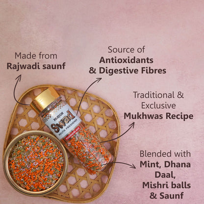 Swad Mukhwas & Candy Combo (Navratan, Kashmiri,Shahi Meetha paan 25 Candies Pack) 4 units