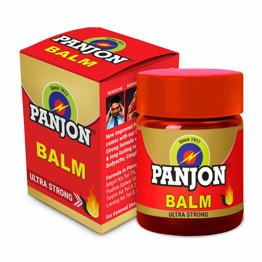 Panjon Balm (Extra Strong) Instant Relief from Headache, Body Pain, Sprain, Cold, 8 ml
