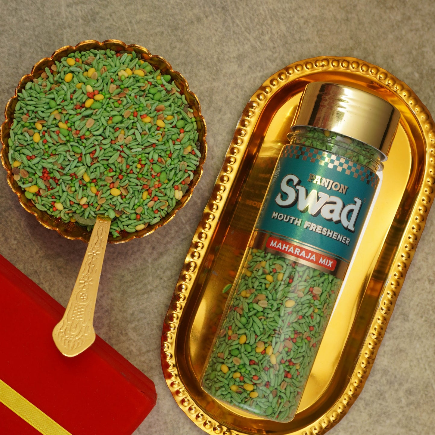 Swad Maharaja Mix Mouth Freshener (Crunchy Saunf & Digestive Dal Mishri Mix Mukhwas) 1 bottle, 145g