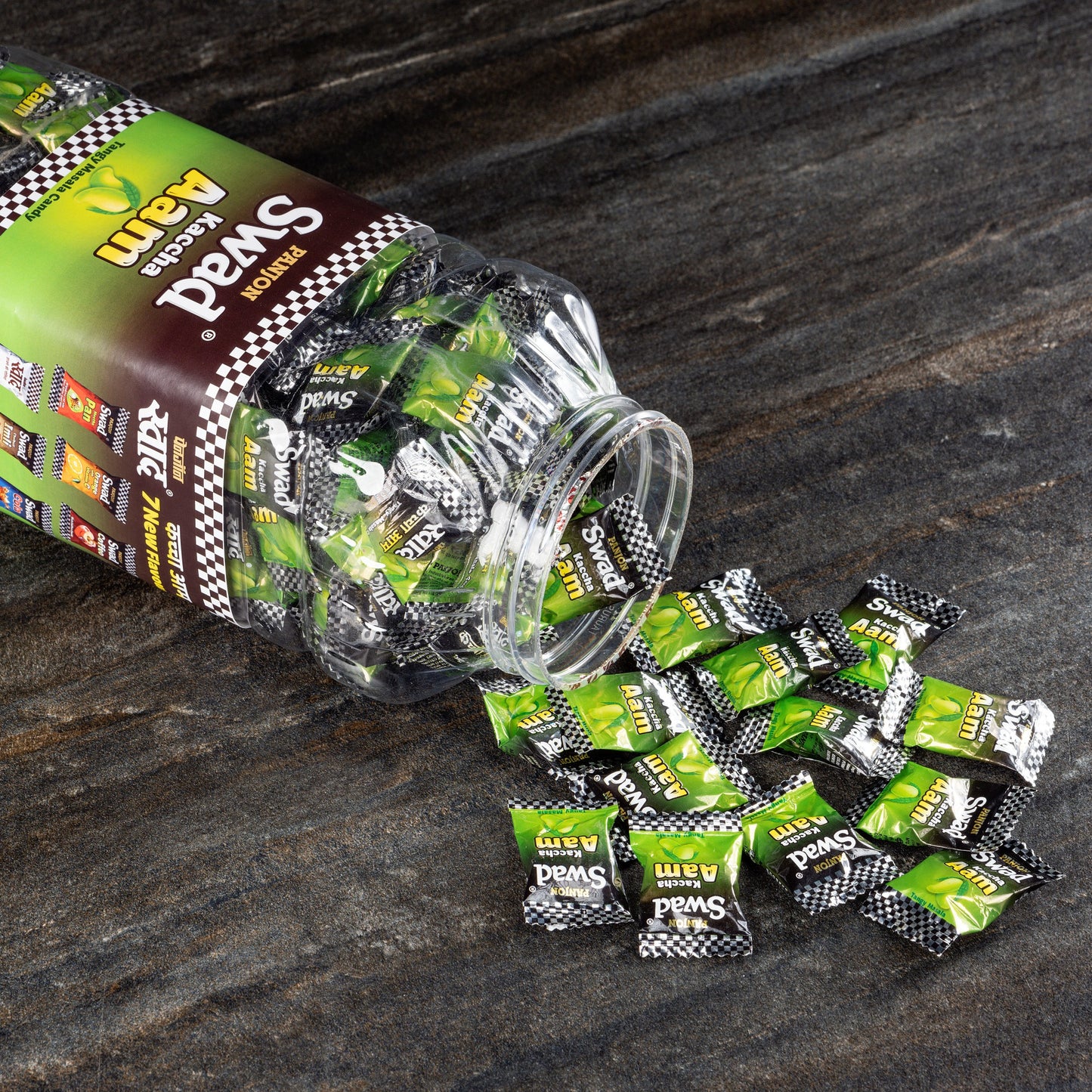 Swad Kaccha Aam Candy (Raw Mango Flavour with Masala) 200 Toffee Jar