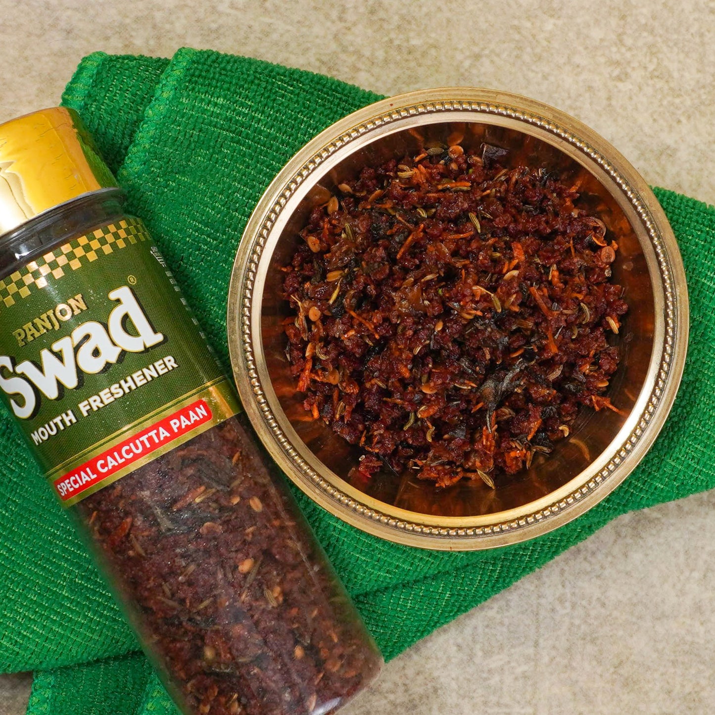 Swad Calcutta Paan Mouth Freshener (Digestive Pan Mukhwas) 1 bottle, 100g