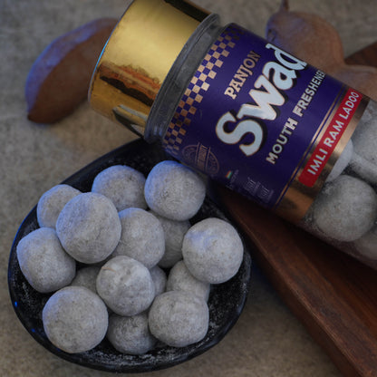 Swad Imli Ram Ladoo Mouth Freshener (Digestive Pachak, Tamarind Imli Pop Mukhwas) 1 bottle, 130g