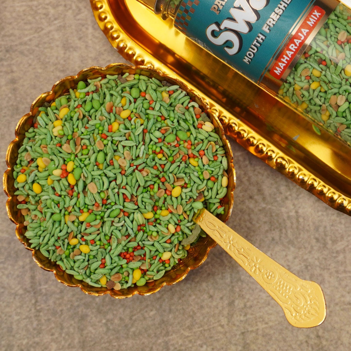Swad Maharaja Mix Mouth Freshener (Crunchy Saunf & Digestive Dal Mishri Mix Mukhwas) 1 bottle, 145g