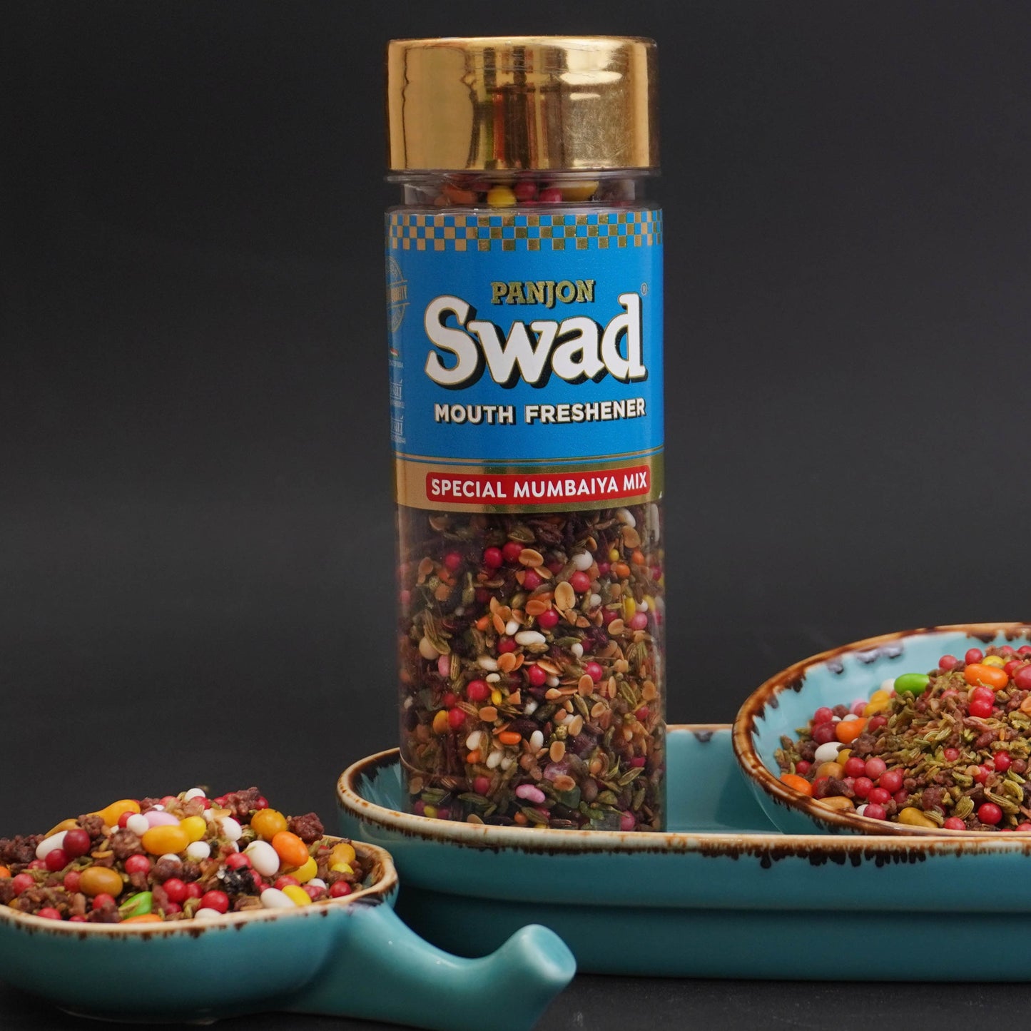 Swad Mumbaiya Mix Mouth Freshener (Crunchy Dhana Dal Mukhwas) 1 bottle, 130g