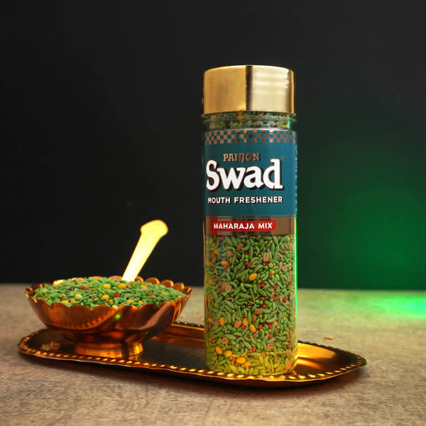 Swad Maharaja Mix Mouth Freshener (Crunchy Saunf & Digestive Dal Mishri Mix Mukhwas) 1 bottle, 145g