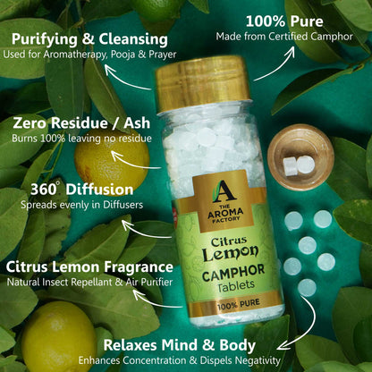 The Aroma Factory Lemon Zest, Complete Fragrance Collection of Agarbatti, Dhoop Batti, & Reed Diffuser, Combo of 4