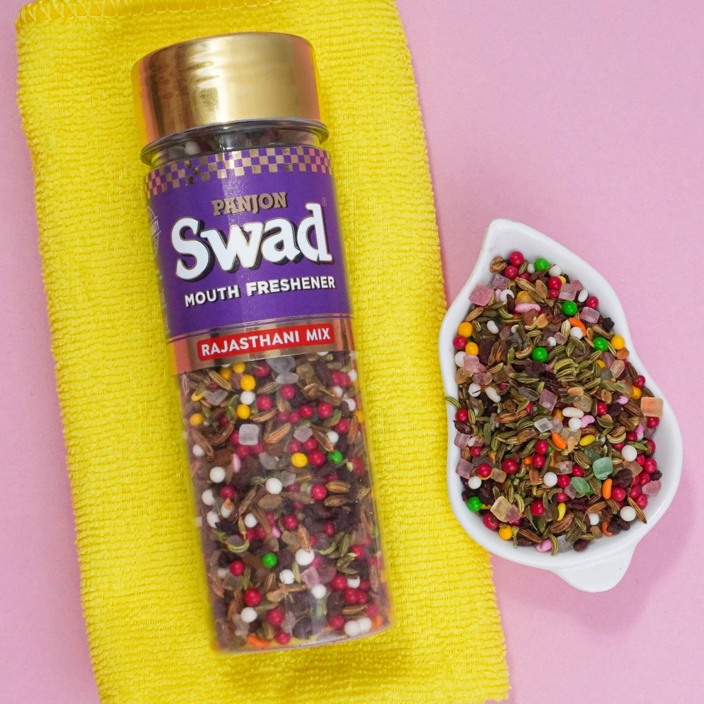 Swad Rajasthani Mix Mouth Freshener (Crunchy Saunf & Digestive Mukhwas) 1 bottle, 150g