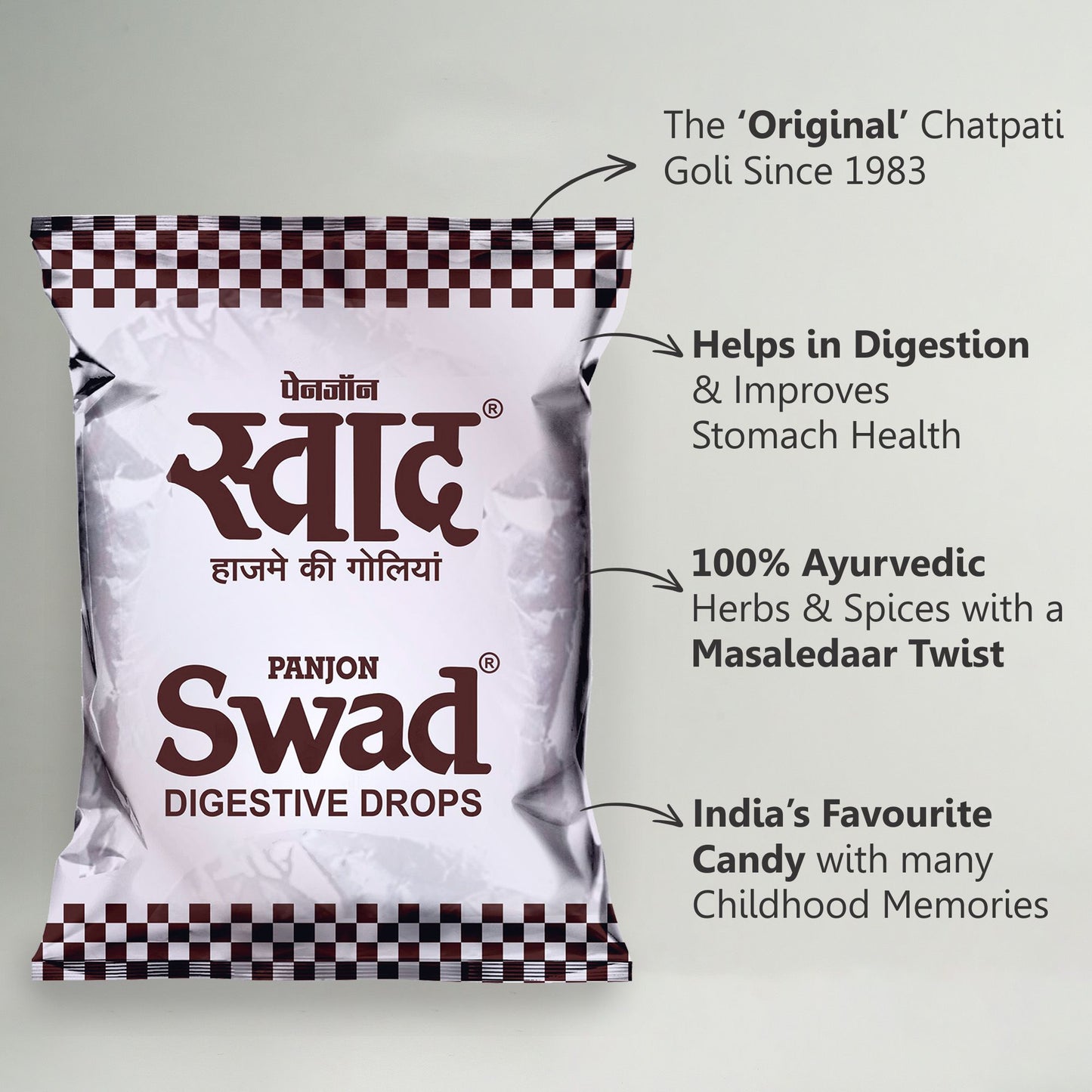 Swad Mukhwas & Candy Combo (Navratan mix,Khatta Meetha aam ,Anardana,25 Candies Pack) 4 Units