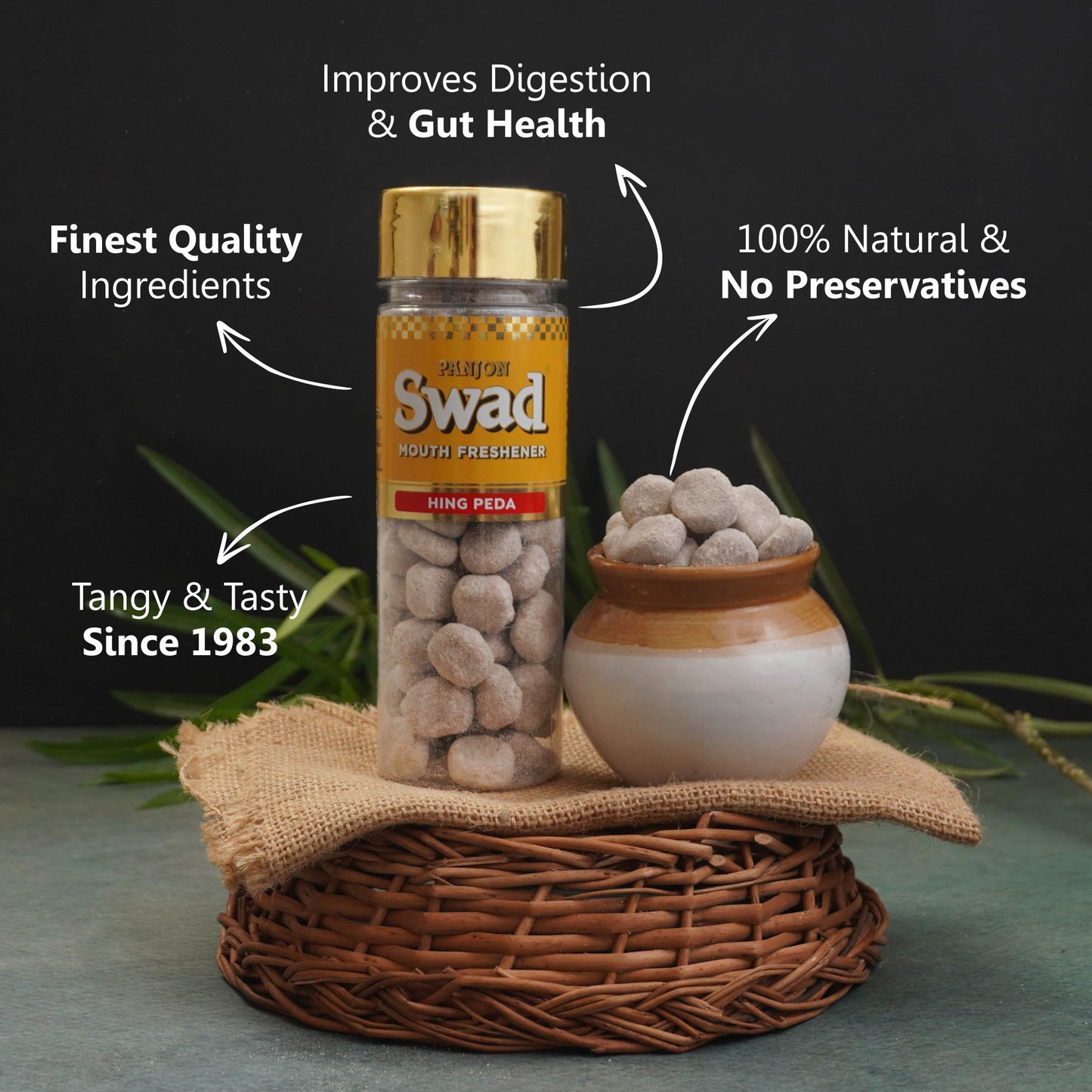 Swad Anardana goli, Hing Peda & Imli Ram Ladoo Pachak Mouth Freshners, 3 Bottles, 390g