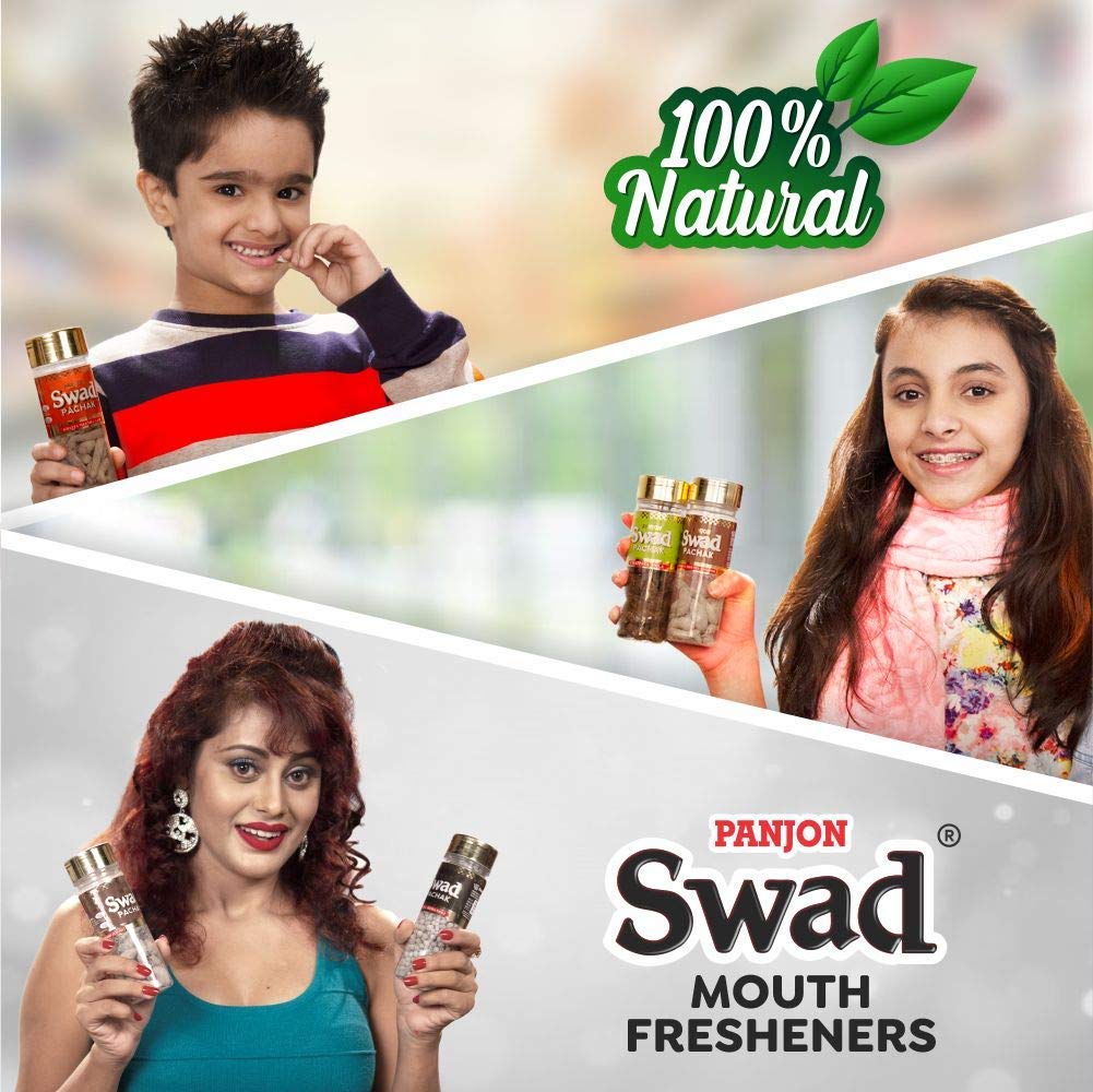 Panjon Swad Paan Shots (Instant Pan Candy Mouthfreshener Mukhwas) Real Pan Toffee Balls, 1 Bottle