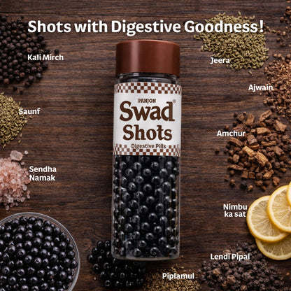 SWAD Digestive Candy (50 Pcs) & Swad Shots Pachak Goli (300 Pcs) 2 Pack