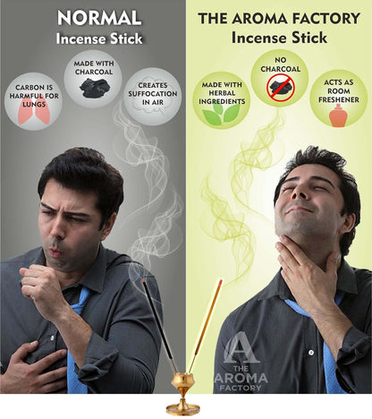 The Aroma Factory Lord Shiva Incense Stick (0% Charcoal 0% Sulphates) Organic & Herbal Agarbatti Bottle Pack, 100G