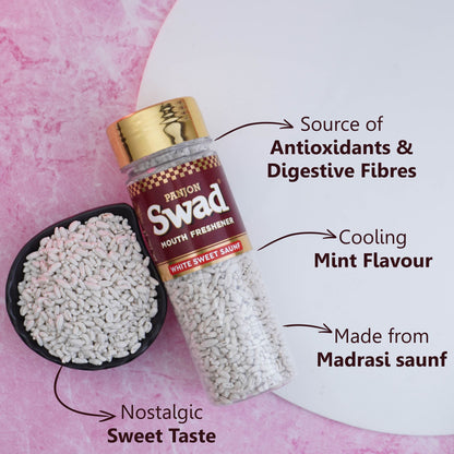 Swad 5 Mouthfresheners Combo (Navratan Mix Mukhwas, Royal Fresh,White Sweet Saunf, Coloured Saunf, Roasted Saunf) 700g