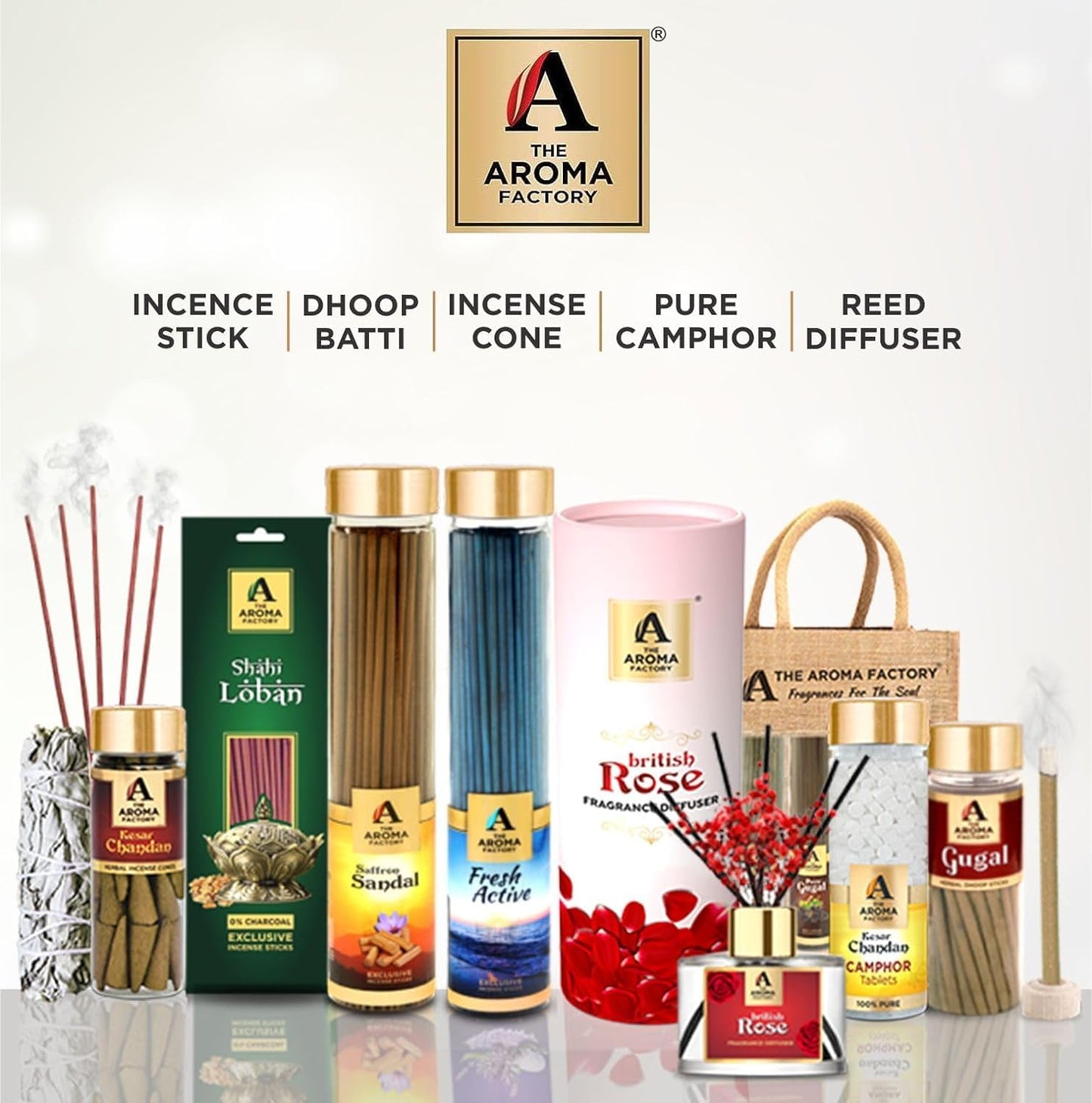 The Aroma Factory Organic Incense Dhoop Cones ( Oudh, Loban, Musk ) No Charcoal | No Bamboo | 100% Herbal Fragrance | Assorted Pooja Dhoop, 3 x 90g