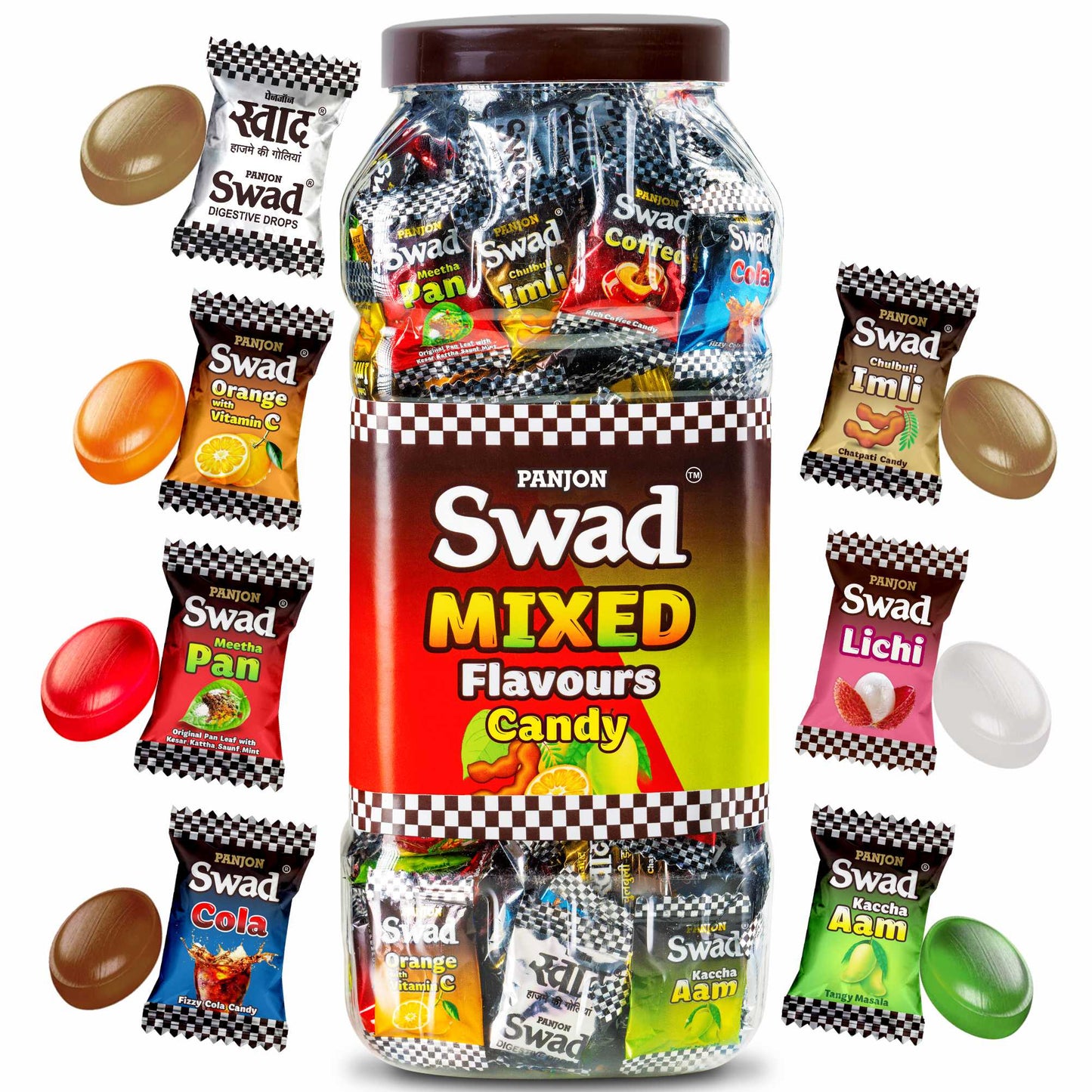 Swad Mixed Flavours Candy Jar, 450gm