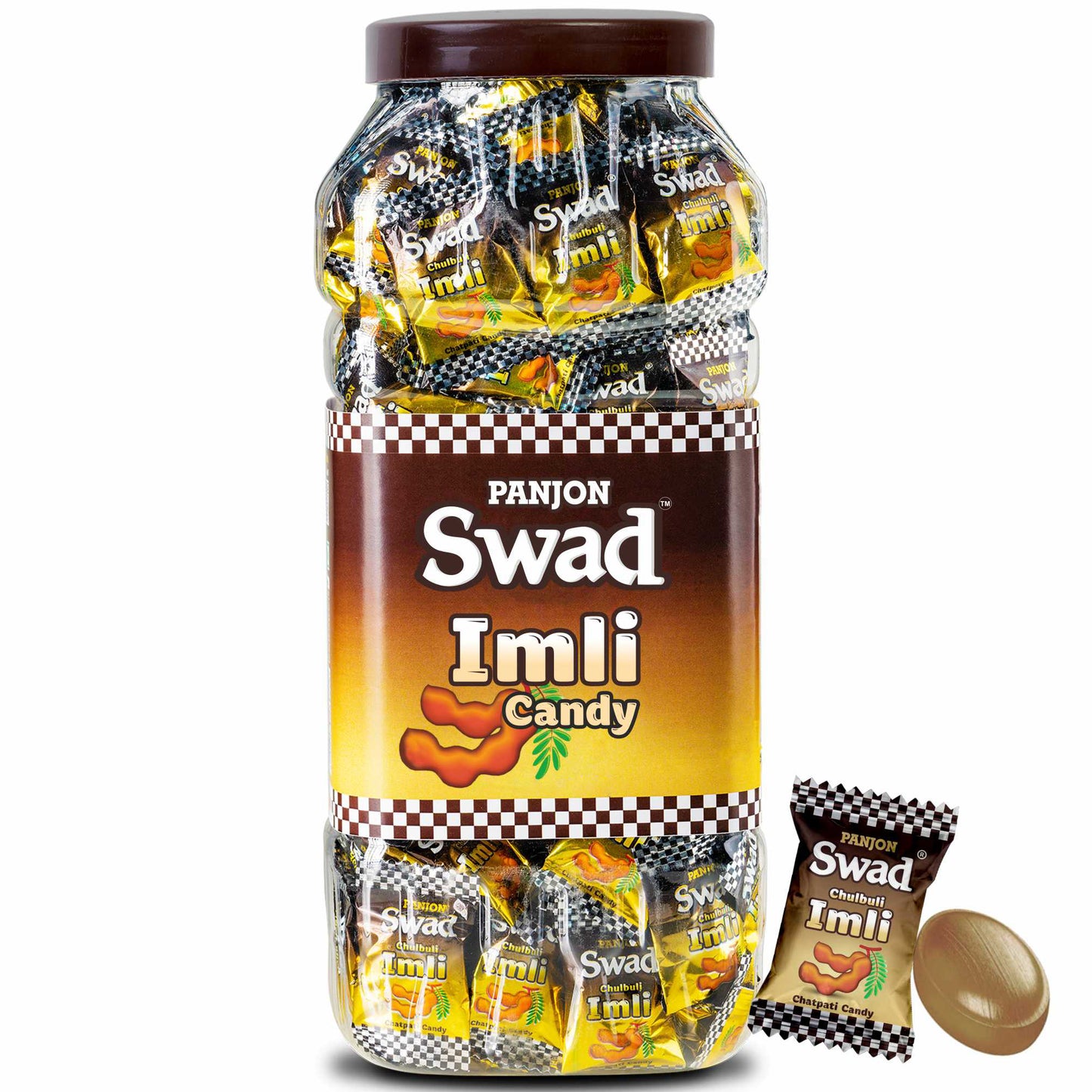 Swad Imli Candy (Tamarind Flavour with Masala Pop) 200 Toffee Jar