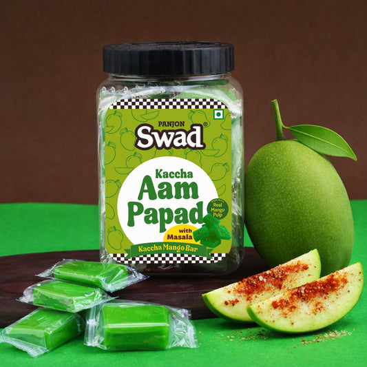 Swad Kaccha Aam Papad Candy With Masala – Raw Mango Pulp 320 Jar