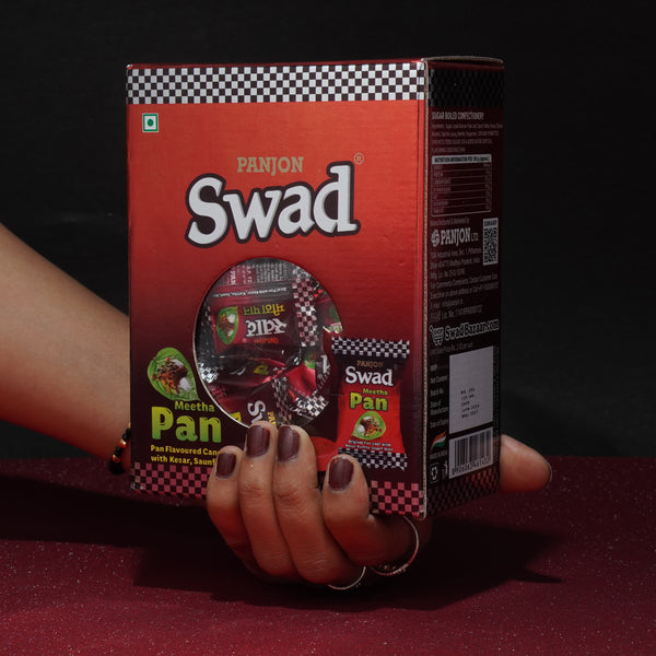 Swad Meetha Pan Candy Gift Box Pack (Paan Flavour with Saunf, Kesar, Elaichi Mukhwas) 125 Toffee Gift Box