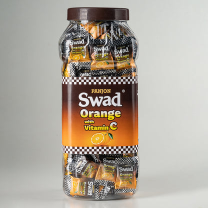 Swad Orange Candy (enriched with Vitamin C ) 200 Toffee Jar
