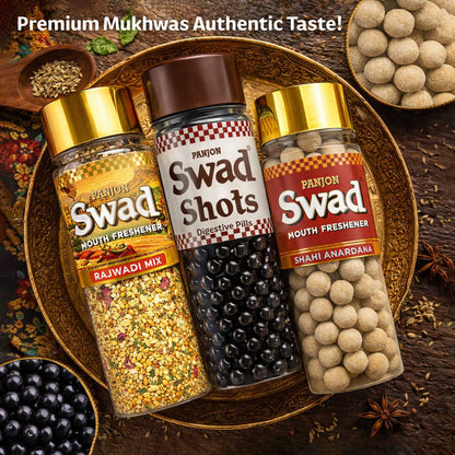 Swad Rajwadi Mix, Digestive Shots & Shahi Anardana Goli  Combo(Pack of 3)