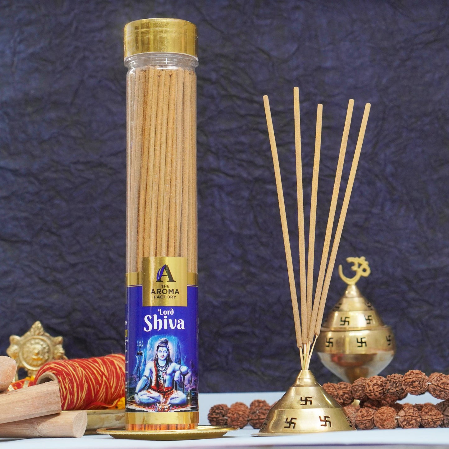 The Aroma Factory Incense Sticks (Laxmi, Ganesh, Krishna, Shiva Gods Hindu Agarbatti) 4 bottles, Fragrance Jute Gift Pack