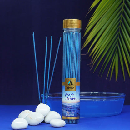 The Aroma Factory Incense Sticks (White Sage,Fresh Active,Patchouli & Sandalwood Chandan Agarbatti) 4 bottles, Fragrance Jute Gift Pack